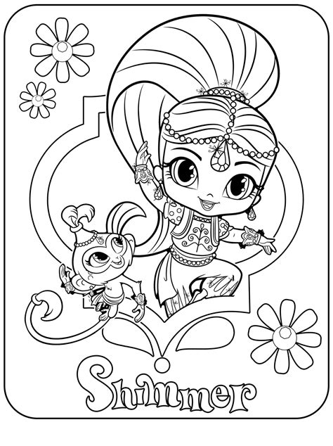 Shimmer And Shine Printable Coloring Pages